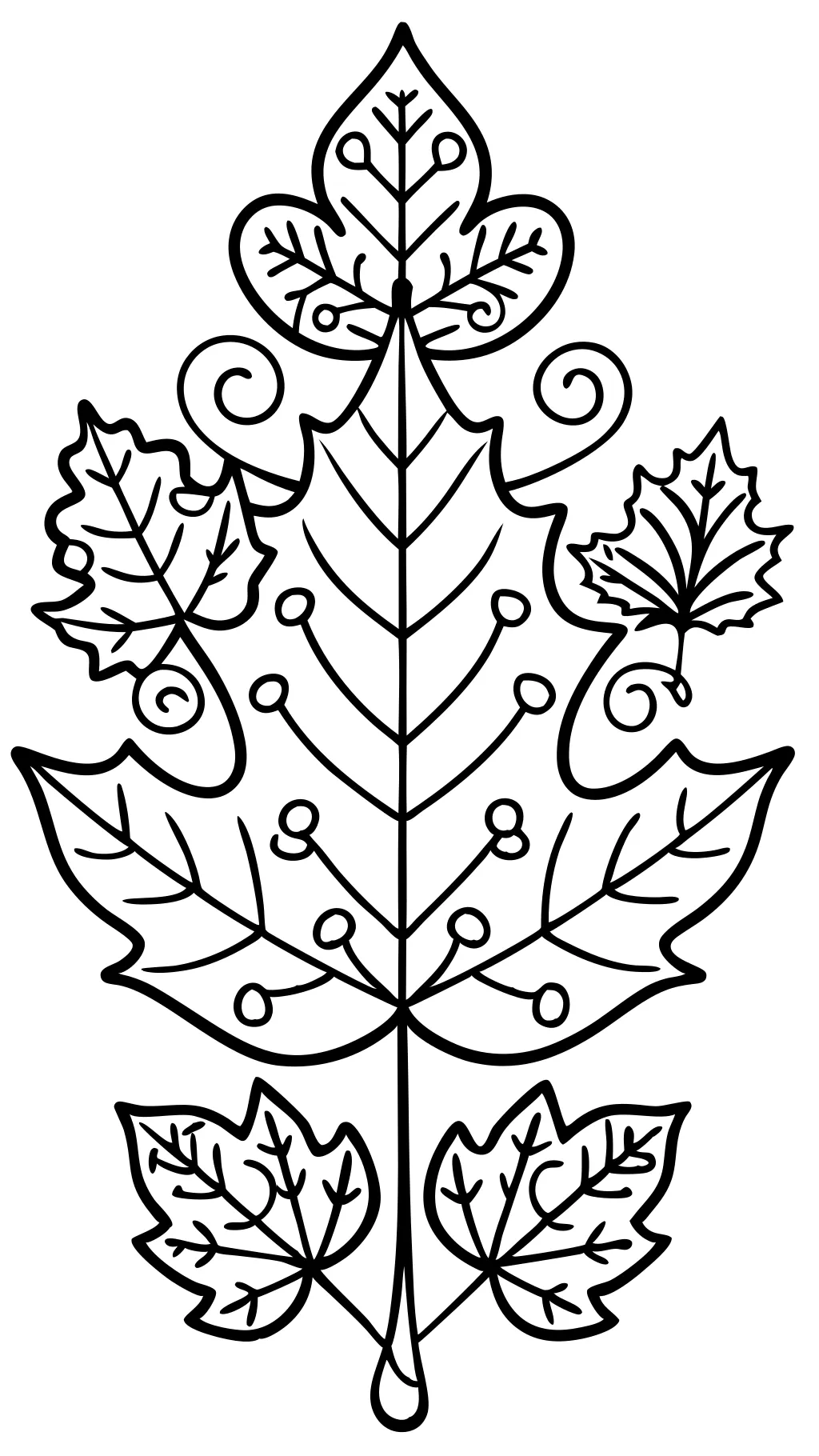 coloring pages leaves autumn